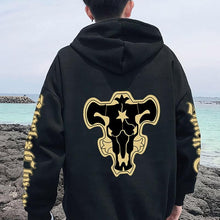 Load image into Gallery viewer, Black Clover Black Bulls Squad Hoodies
